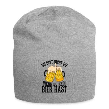 Du bist Nicht Du wenn du kein Bier hast - Bier - S - Jersey-Beanie - Grau meliert - Vorne