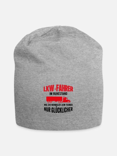 LKW Fahrer im Ruhestand - LKW - Fahrer - Lkw Man, - Jersey-Beanie - Grau meliert