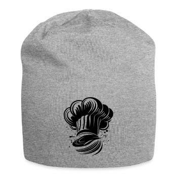 Chef's Hat Chef Symbol - Jersey Beanie - heather grey - Front
