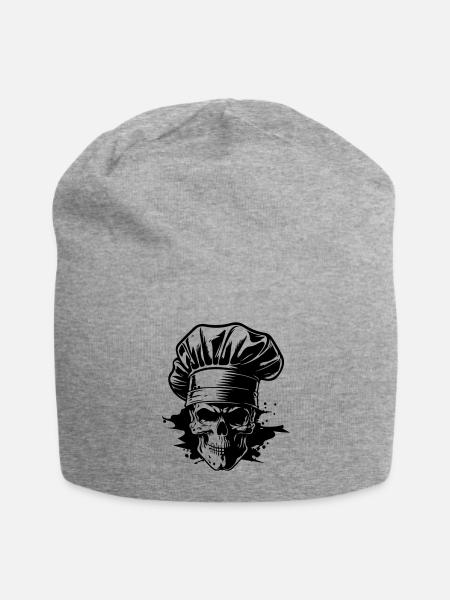 Koch Skelett Chef - Jersey-Beanie - Grau meliert