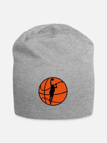 Basketball & Basketball Player - Bonnet en jersey - gris chiné