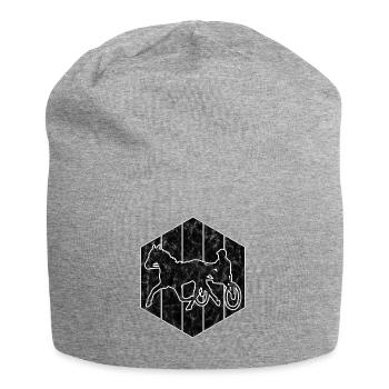 Trotter trotting in retro or vintage style - Jersey Beanie - heather grey - Front