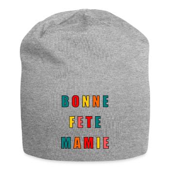 BONNE FÊTE. FÊTE DES MÈRES. FÊTE DES PÈRES. FÊTE - Bonnet en jersey - gris chiné - Devant