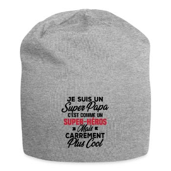 Je suis un super papa - Bonnet en jersey - gris chiné - Devant