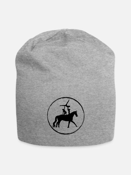 Voltigieren Pferd - Jersey-Beanie - Grau meliert