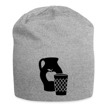 Bembel und Geripptes - Jersey-Beanie - Grau meliert - Vorne
