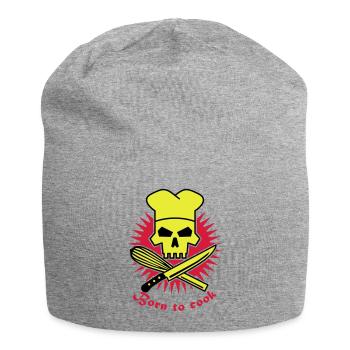 born_to_cook_3c - Bonnet en jersey - gris chiné - Devant