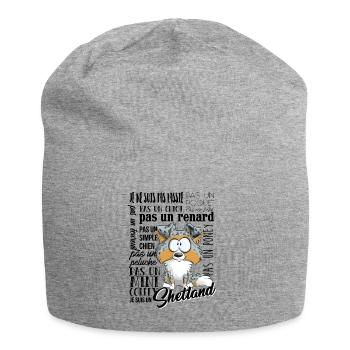 I Am Shetland - Blue Merle Tricolore FR - Jersey Beanie - heather grey - Front