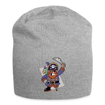 Pirate tooth gap with color agallo - Jersey Beanie - heather grey - Front