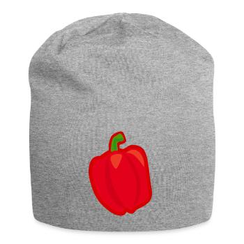 paprika chilli chili pepper citrus veggie vegetable - Jersey Beanie - heather grey - Front