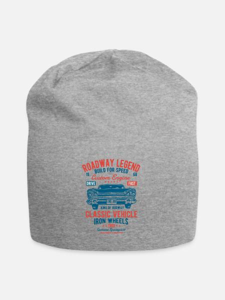 VÉHICULE CLASSIC - Voiture ancienne et la conception de chemise de voiture - Bonnet en jersey - gris chiné