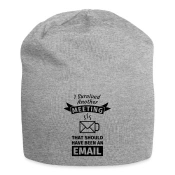 I Survived Another Meeting That Should Have Been - Jersey-Beanie - Grau meliert - Vorne