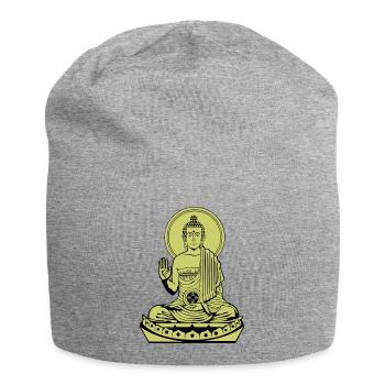 Sitting Buddha de - Jersey-Beanie - Grau meliert - Vorne