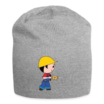 construction worker construction worker road construction tierfb - Jersey Beanie - heather grey - Front