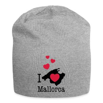 Mallorca Balearic Islands Spain palm holiday island holidays - Jersey Beanie - heather grey - Front