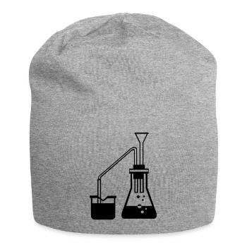 Chemie Experiment Geschenkidee Substanz mischen - Jersey Beanie - heather grey - Front
