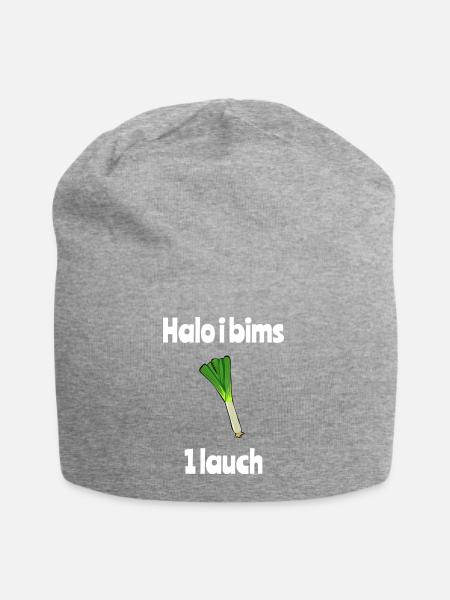 I bims 1 Lauch | Lauch Shirt Lustig - Jersey-Beanie - Grau meliert