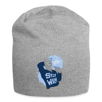 Vaperguy with wild lifestyle - Jersey Beanie - heather grey - Front