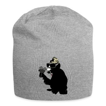 mr. brainwash monkey - Jersey Beanie - heather grey - Front