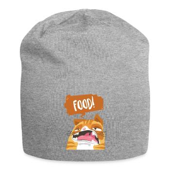 Mangez des enfants de chat dessin animé cadeau bulle - Bonnet en jersey - gris chiné - Devant