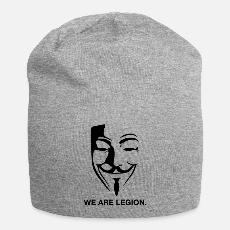 ano1 - Jersey-Beanie - Grau meliert