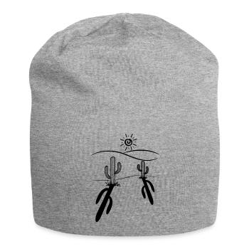 cactus romantiques - Bonnet en jersey - gris chiné - Devant