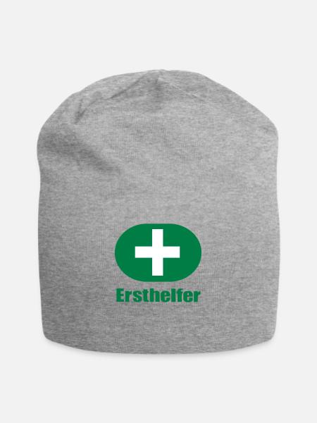 Ersthelfer Geschenk Geburtstag Party Feier - Jersey-Beanie - Grau meliert