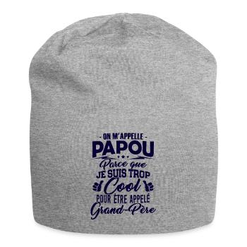 Papou - Trop Cool pour être appelé Grand-Père - Bonnet en jersey - gris chiné - Devant