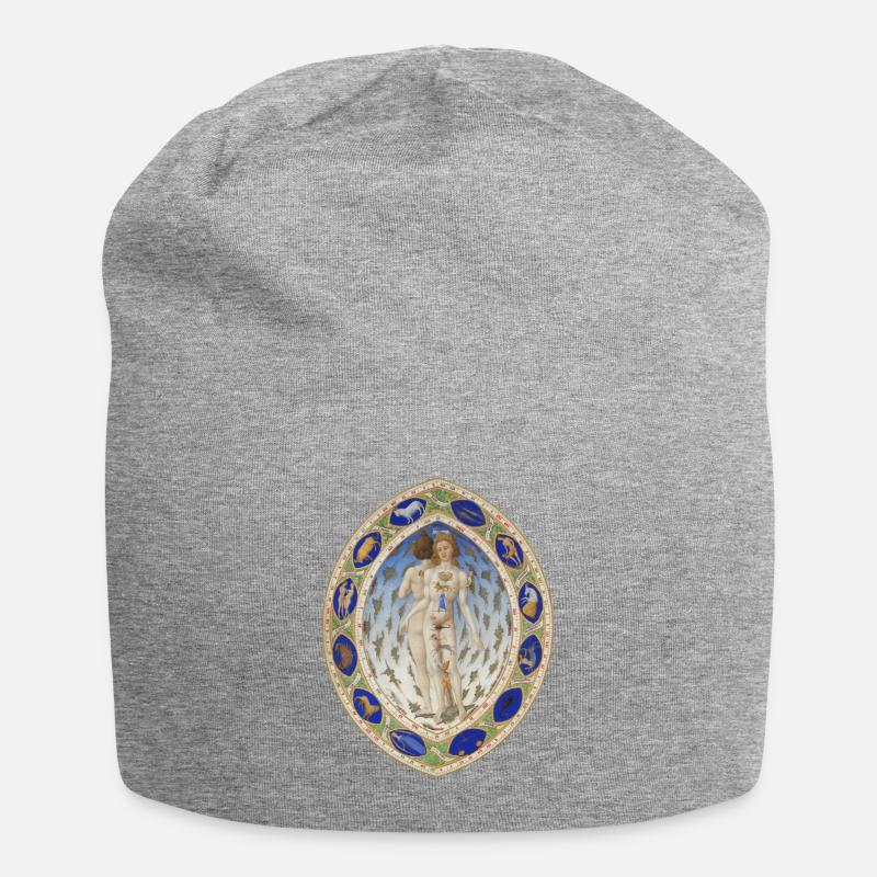 Sternzeichen-Mann - Jersey-Beanie - Grau meliert