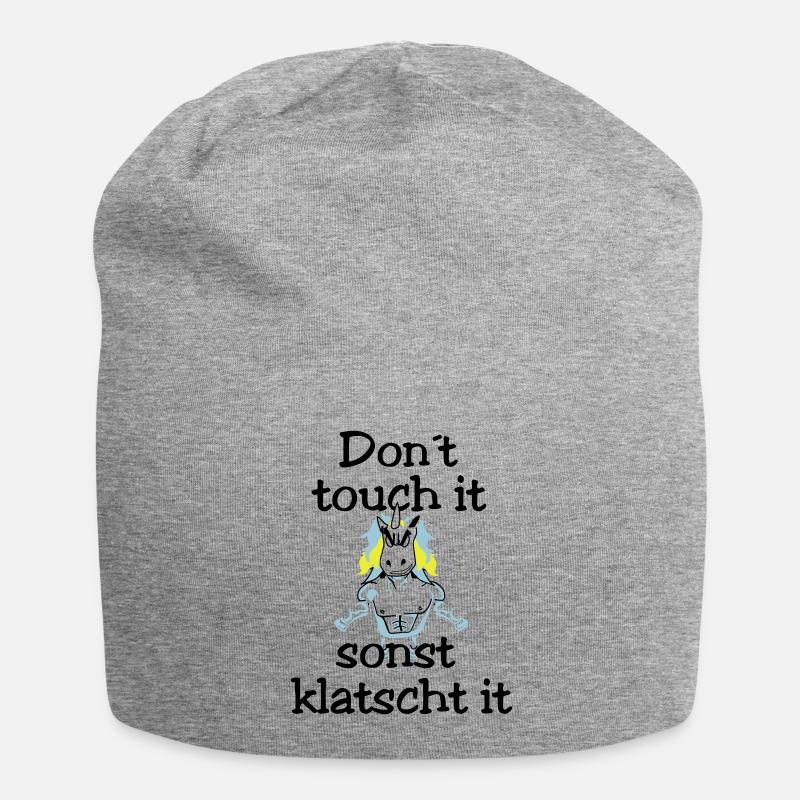 dont touch it Unicorn - Jersey-Beanie - Grau meliert