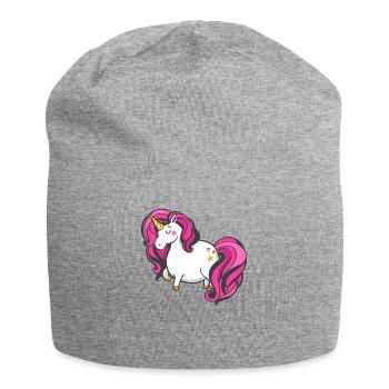 Unicorn Licorne Fille de Fille Paillettes - Bonnet en jersey - gris chiné - Devant