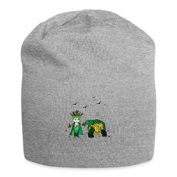 Ille aime les tortues - Bonnet en jersey - gris chiné - Devant