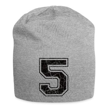 5 five fuenf black schwarz (de) - Jersey-Beanie - Grau meliert - Vorne