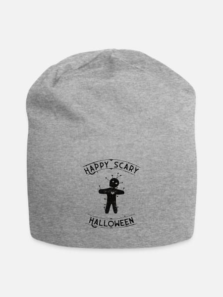 Voodoo Puppe Halloween - Jersey-Beanie - Grau meliert