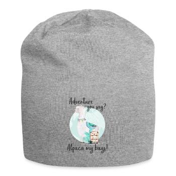 Alpaga mes sacs - Bonnet en jersey - gris chiné - Devant