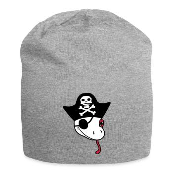 head gecko pirate sailor capitaen seaman seeba - Jersey Beanie - heather grey - Front