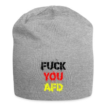 FUCK YOU AFD - Jersey-Beanie - Grau meliert - Vorne