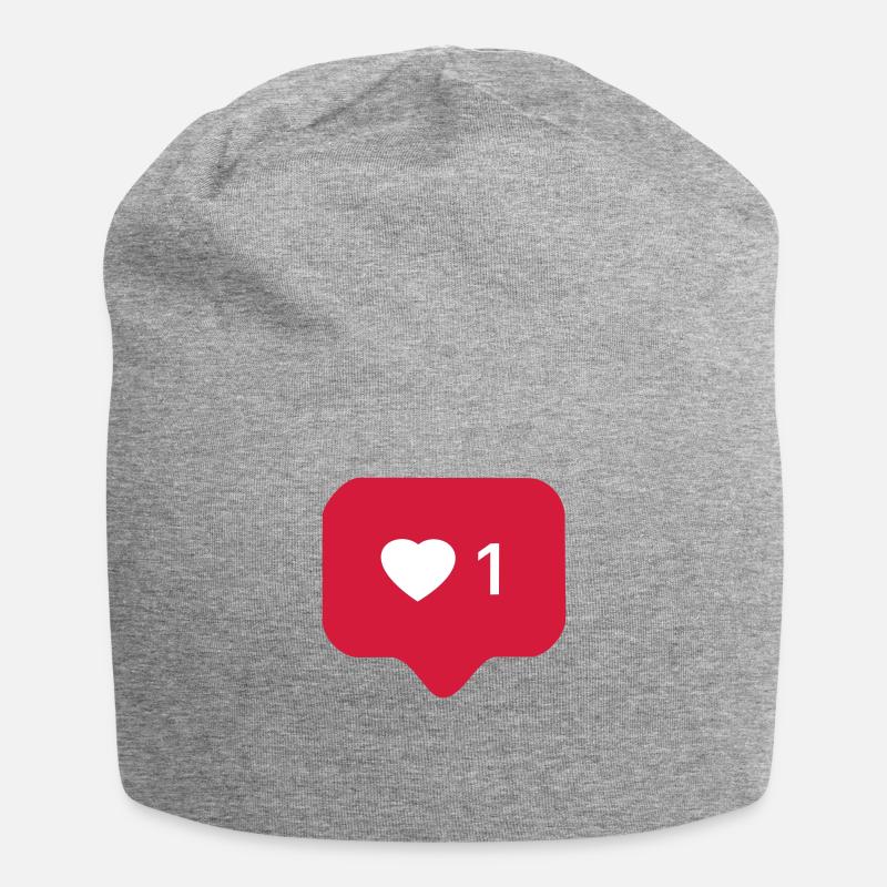 Instagram Like - Jersey Beanie - heather grey