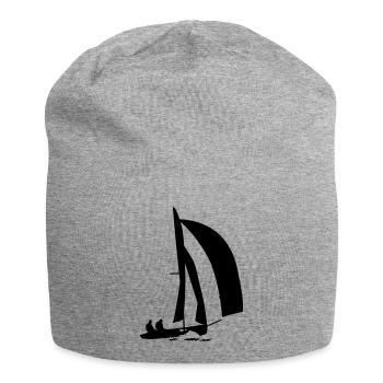 Segelboot - Jersey-Beanie - Grau meliert - Vorne