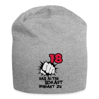 18ème Date de naissance: Age claque Beinhart - Bonnet en jersey - gris chiné - Devant