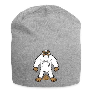 merde tas puant merde kot yeti m - Bonnet en jersey - gris chiné - Devant