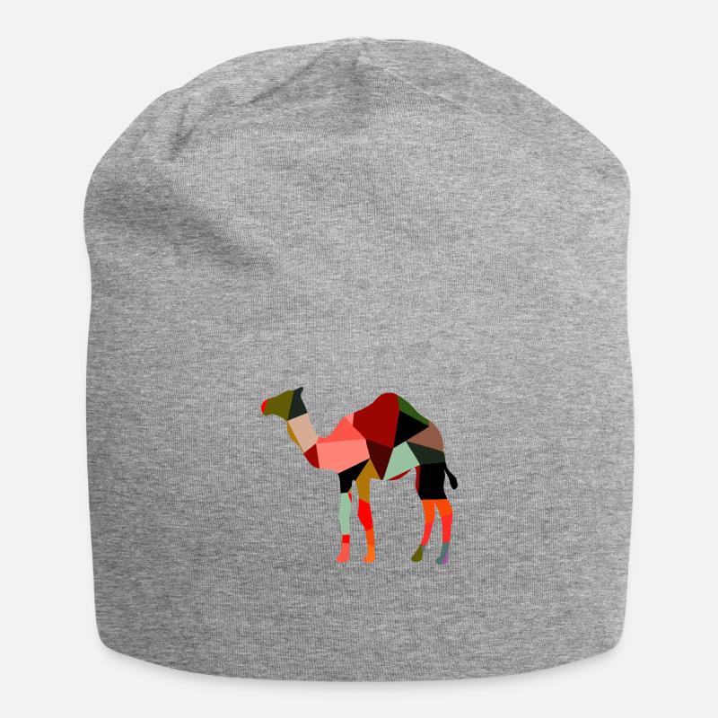 Kamel - Jersey-Beanie - Grau meliert