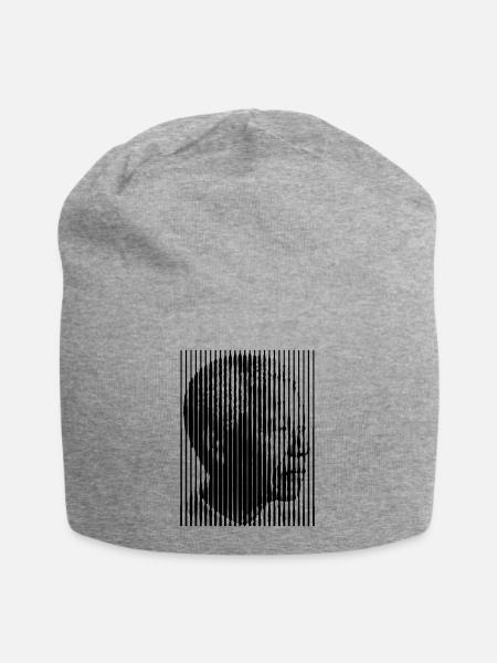 Mandela Freedom For all (1c) - Jersey Beanie - heather grey