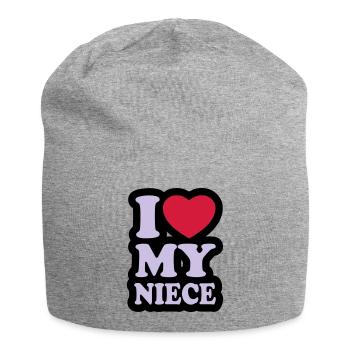 I love my niece - J'aime ma nièce - Bonnet en jersey - gris chiné - Devant