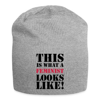 Feminist - Jersey-Beanie - Grau meliert - Vorne