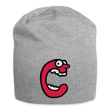 Grimace de lettre C crier Monster - Bonnet en jersey - gris chiné - Devant