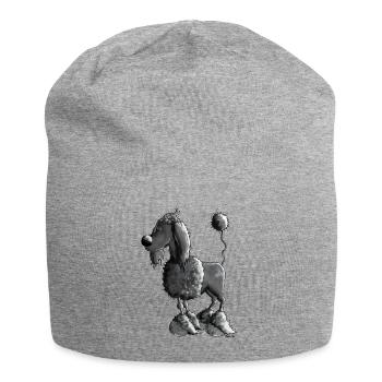 Dufter Pudel - Hund - Jersey-Beanie - Grau meliert - Vorne