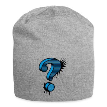 Un point d'interrogation graffiti - Bonnet en jersey - gris chiné - Devant
