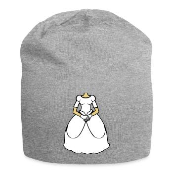 wedding dress clipart skirt dress wedding prince - Jersey Beanie - heather grey - Front
