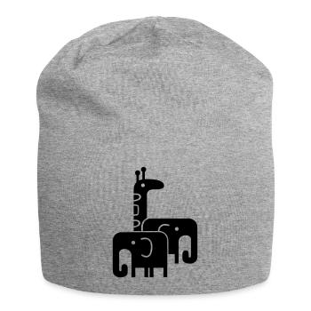 cute animals - Jersey Beanie - heather grey - Front